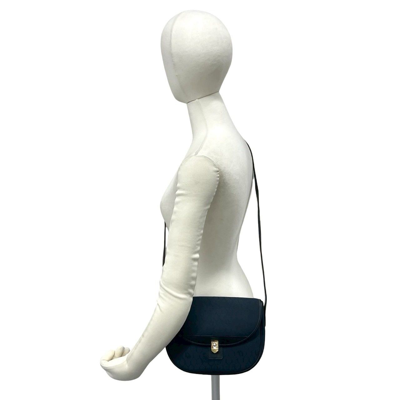極 美品 Christian Dior ディオール ハニカム 柄 ロゴ レザー 本革