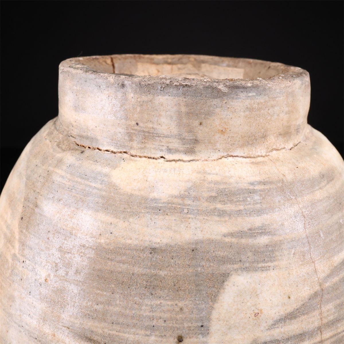 李朝時代】 鶏竜山 鉄絵 草花紋 徳利 高23.5㎝ ／時代の釉剥がれありy