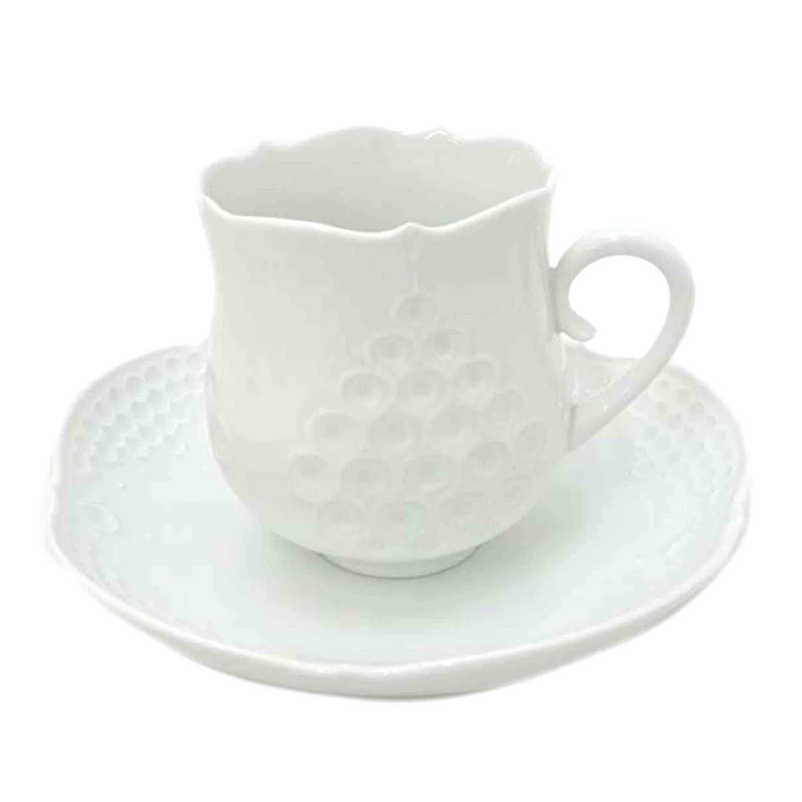 Meissen マイセン ホワイトレリーフ カップ＆ソーサー Aランク 69