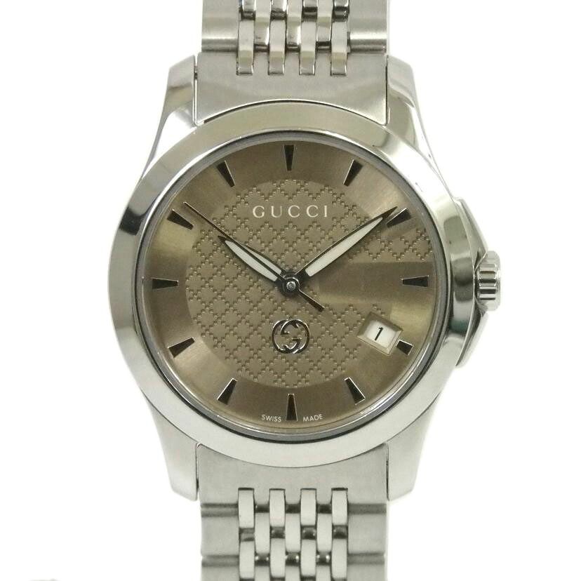 GUCCI Gタイムレス・ブラウン/レディース/クオーツ YA1265007 Aランク 25