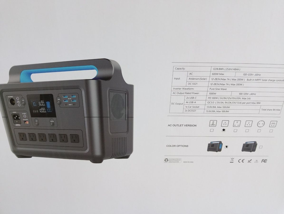 中古・極美品】iPRIGENT ポータブル電源 HS1000 大容量 蓄電池 非常用 