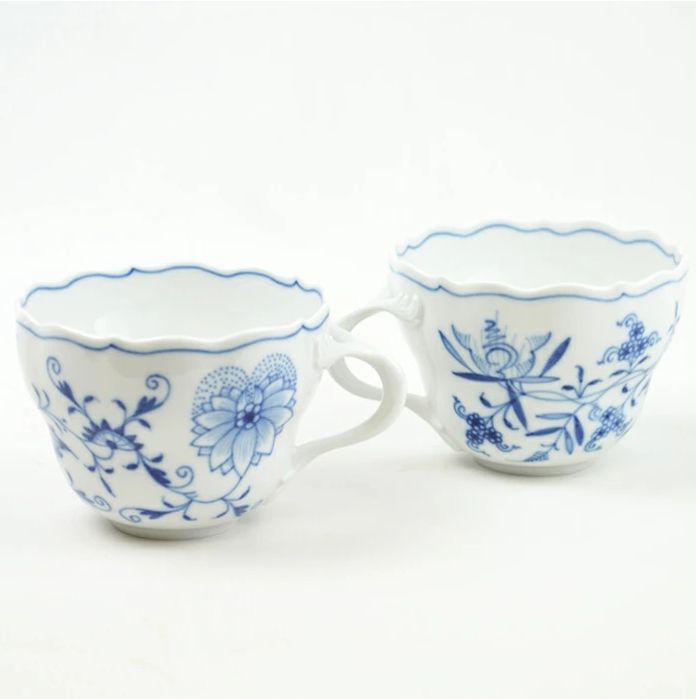 マイセン Meissen ブルーオニオン コーヒー/ティー 兼用 カップ&ソーサー 2客 洋食器 磁器 セット