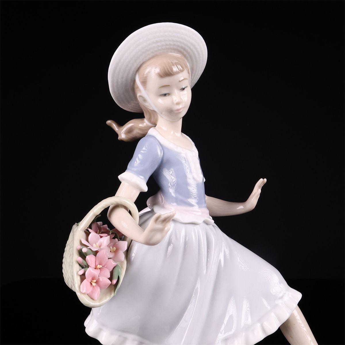 LLADRO 【リヤドロ】 フィギュリン 磁器人形 子犬とかけっこ 高27