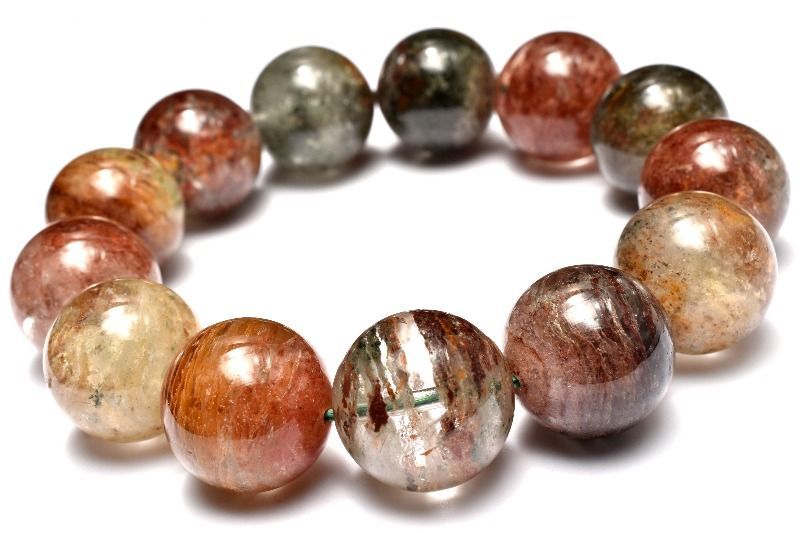 アクアマリン17mm 大玉 シラー入り 守護石ブレス 石のつぐみ