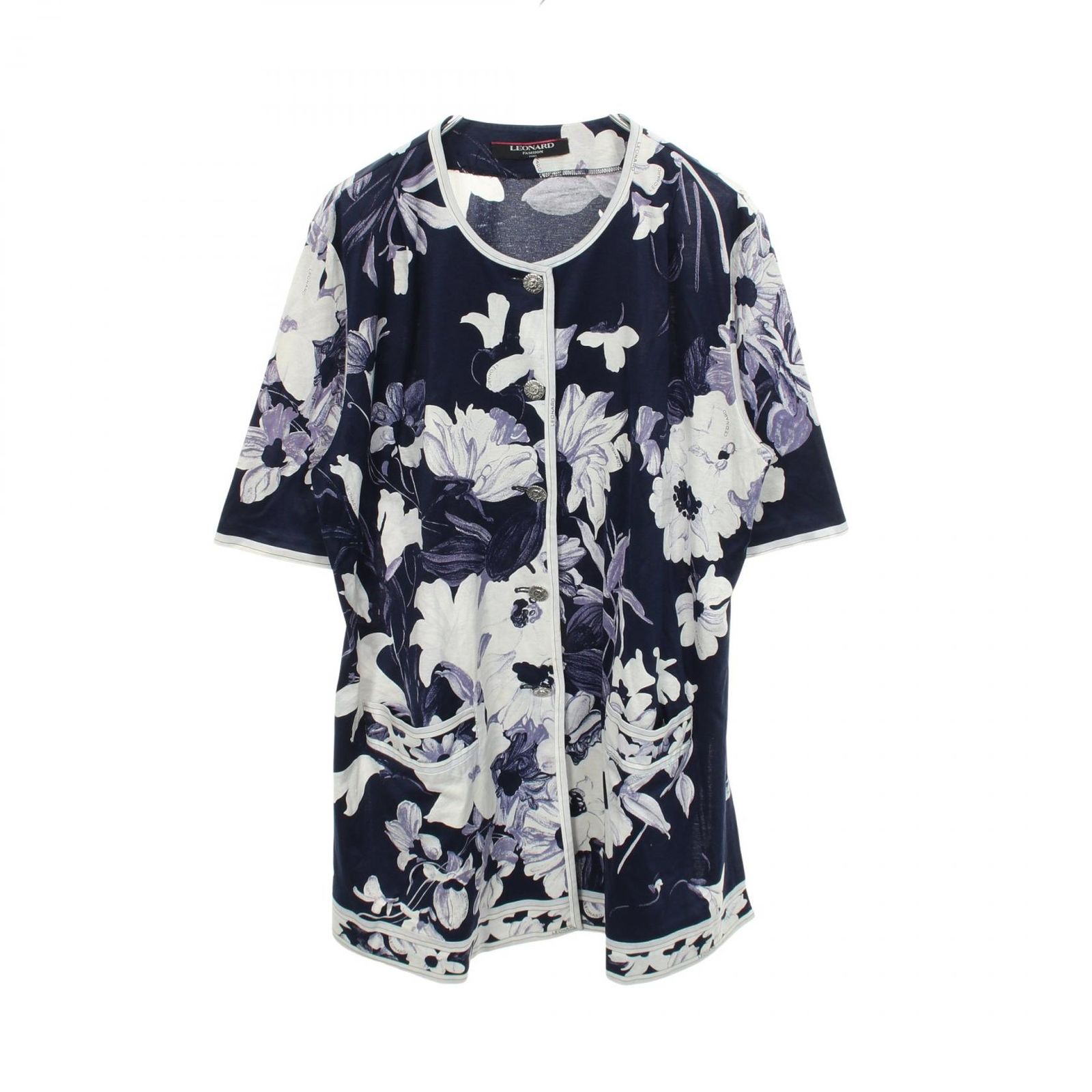 LEONARD FASHION レオナールファッション 花柄 カーディガン