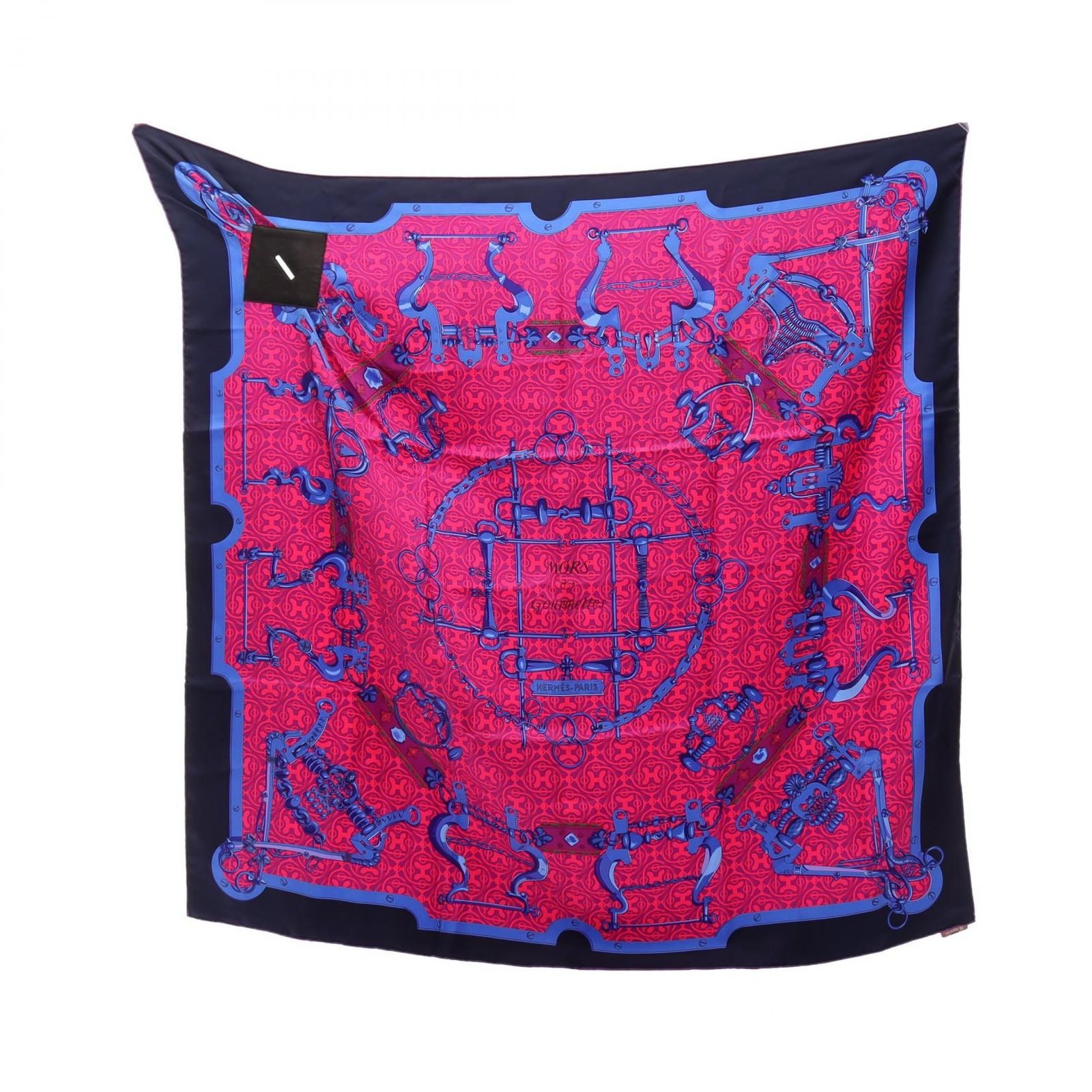 HERMES エルメス Petit H カレ90 Mors et Gourmettes スカーフ