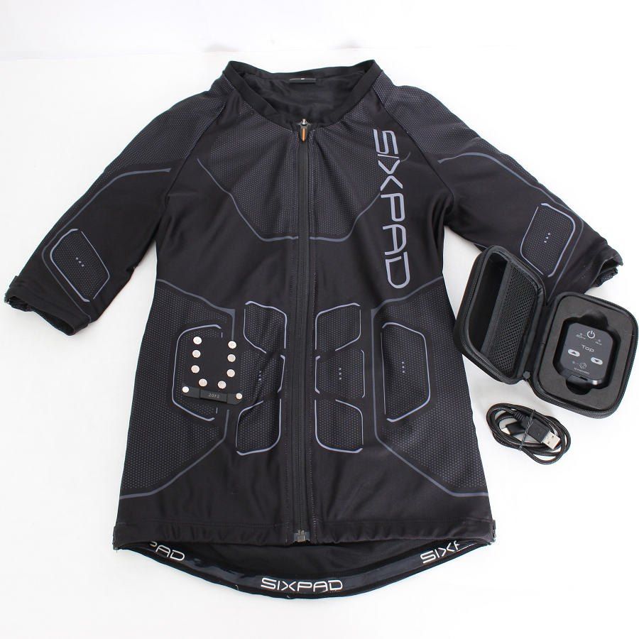 【美品】MTG SIXPAD Powersuit HOME GYM トップ SE-AM00A メンズ Sサイズ リモコン付き シックスパッド ホームジム パワースーツ 本体