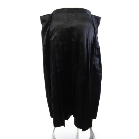 ジュンヤワタナベ JUNYA WATANABE プリーツ スカート 光沢 ネイビー 紺