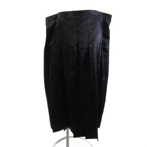 ジュンヤワタナベ JUNYA WATANABE プリーツ スカート 光沢 ネイビー 紺