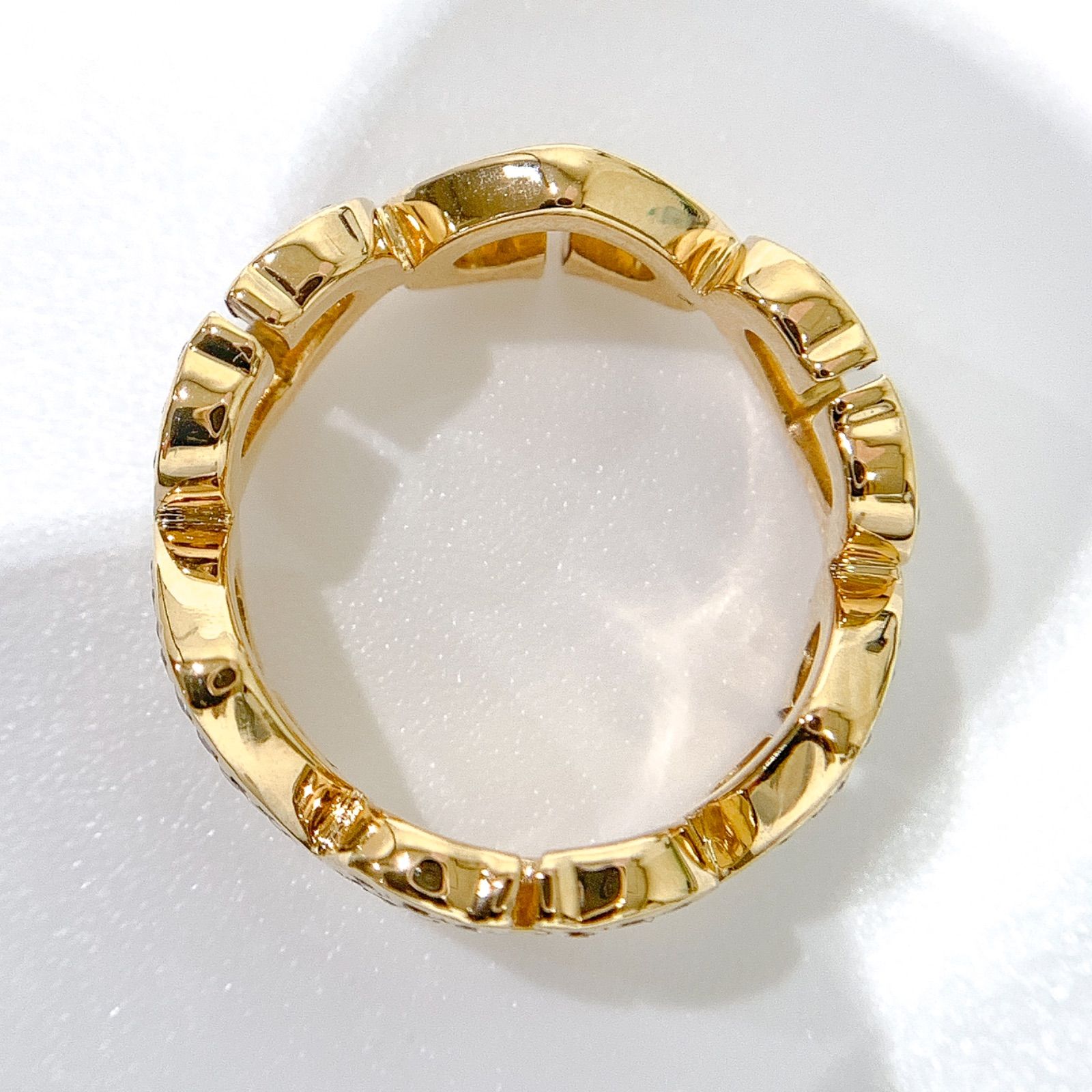 中古】カルティエ Cartier ダイヤモンド Cハート リング K18YG