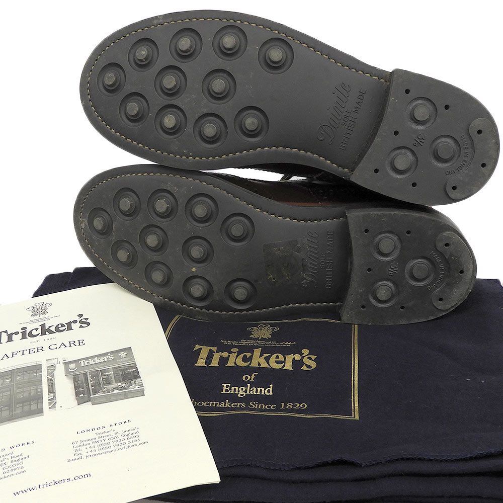 Tricker's トリッカーズ メダリオン ウイングチップ モールトン カントリーブーツ シューズ メンズ ブラウン 5 1/2 L5180 5.5 Tricker's トリッカーズ メダリオン ウイングチップ モールトン