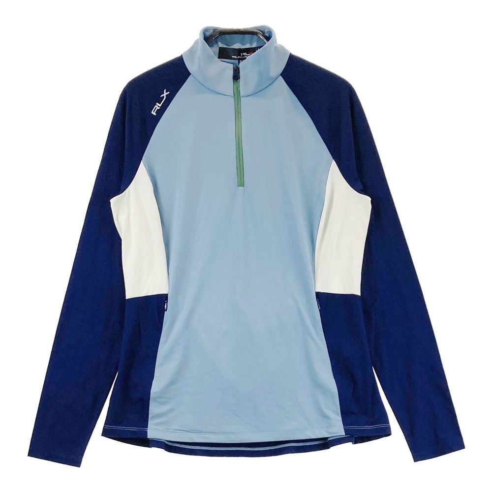 サイズ：S RLX ラルフローレン ハーフジップ 長袖Tシャツ ブルー系 [240101732013] ゴルフウェア メンズ ストスト