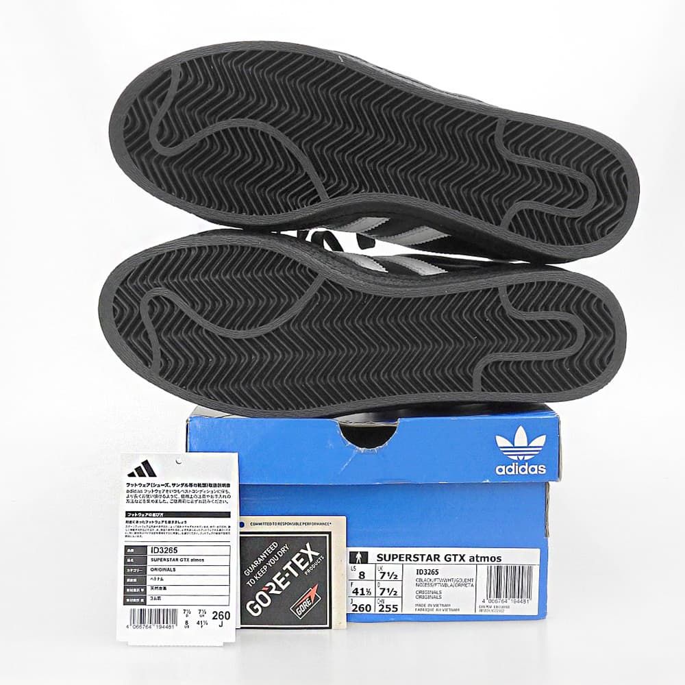  アディダス 新品同様 SUPERSTAR GTX atmos シューズ メンズ 黒 ブラック 26cm ID3265 8(US) adidas アディダス 新品同様 SUPERSTAR GTX atmos シューズ メンズ 黒