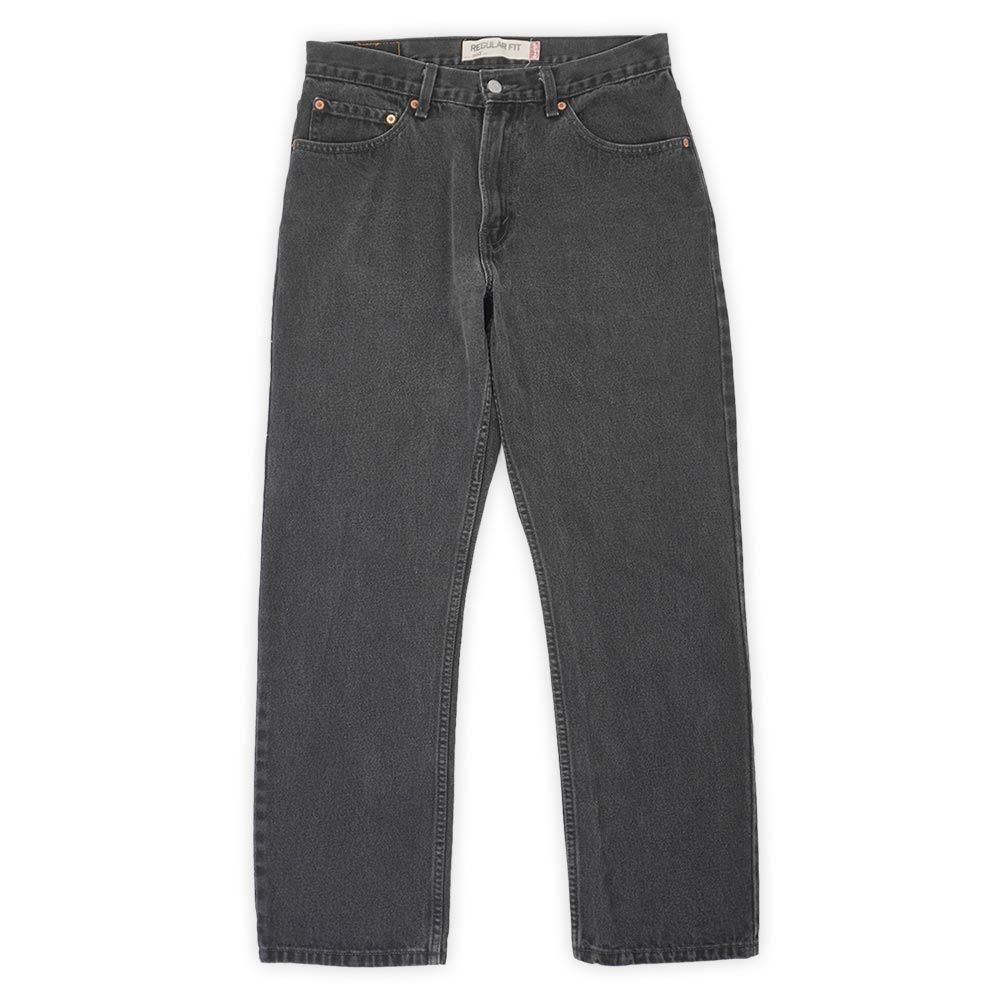 リーバイス Levi's 00s 2000年代 505 ブラックデニムパンツ ジーンズ ストレート 定番 501 アメカジ USA ヴィンテージ 古着 メンズ ズボン・パンツ 黒 W32 L30【中古】
