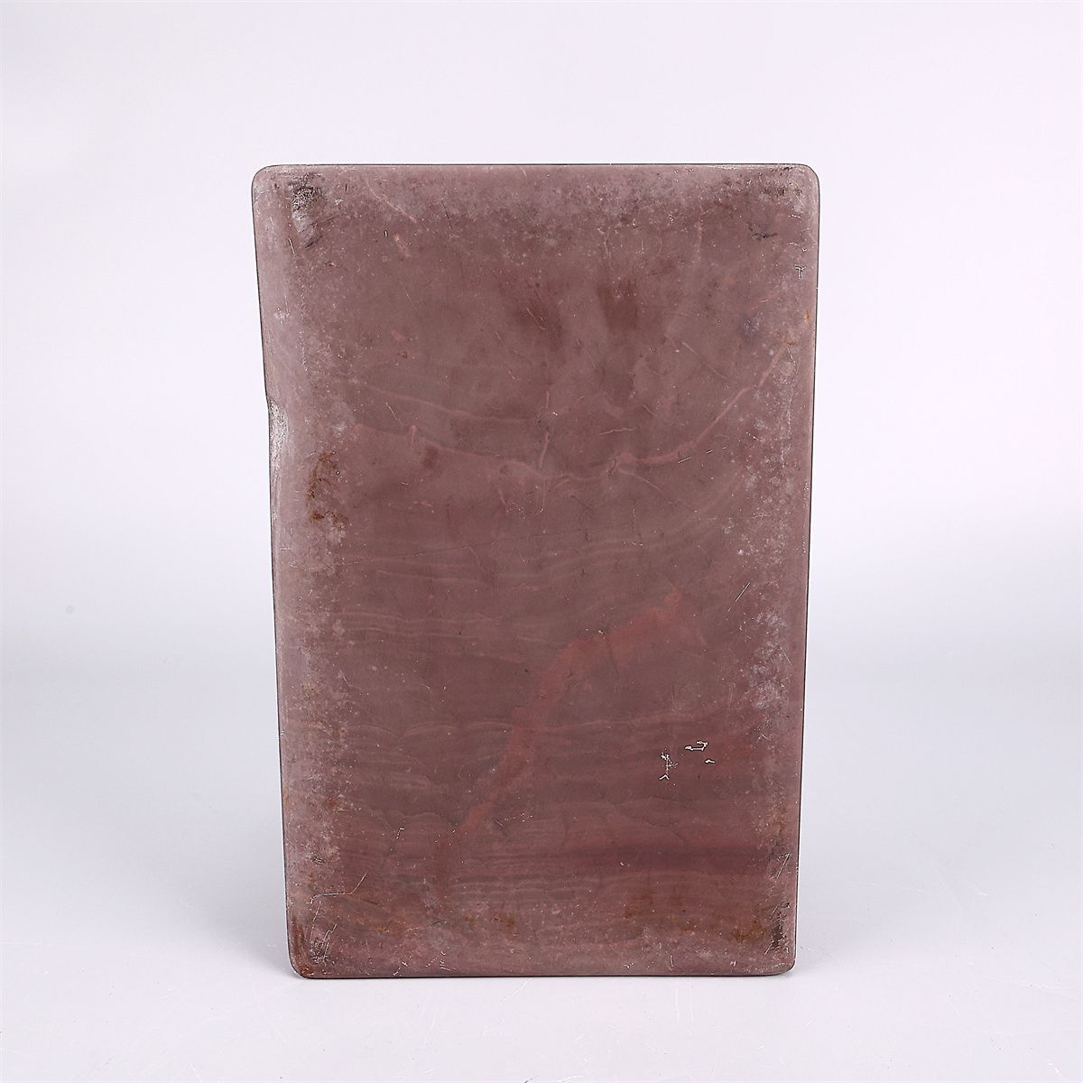 唐物 【天然端渓石製】 書道具 長方 端渓硯 幅25.5×16.5㎝ 重3288g／箱