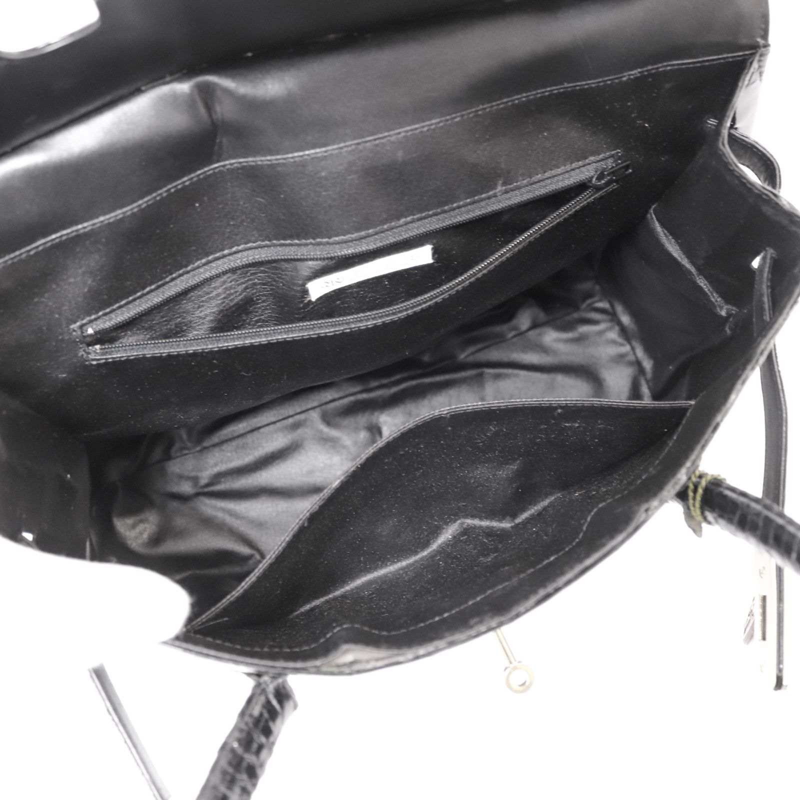 ハンドバッグ バーキン型 シルバー金具 クロコダイル エキゾチック