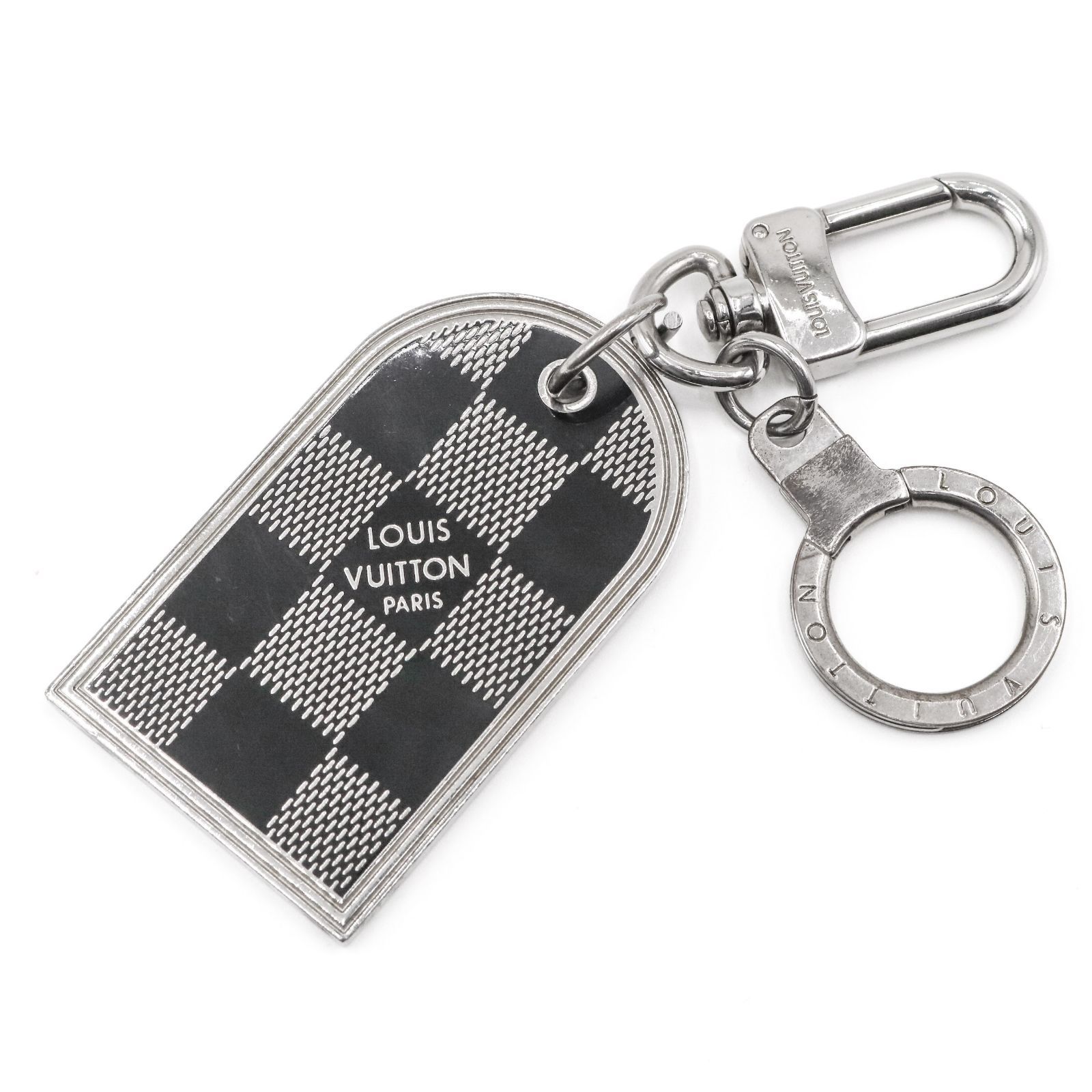 ルイヴィトン キーホルダー キーリング バッグ チャーム ポルト クレ ポルト アドレス M65770 シルバー silver メタル LOUIS VUITTON