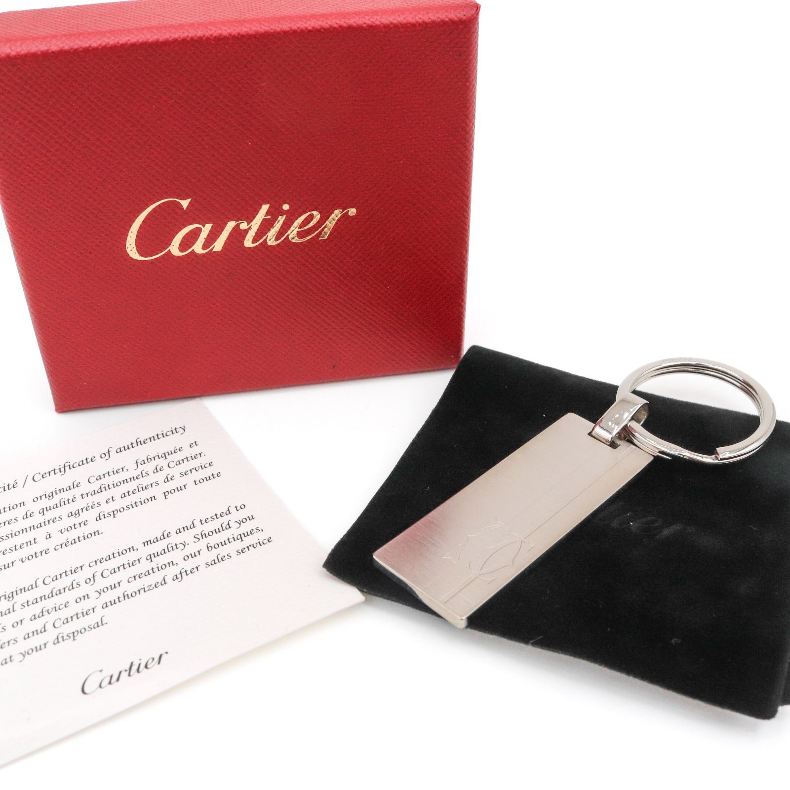 カルティエ キーホルダー バッグチャーム キーリング シルバー silver メタル Cartier