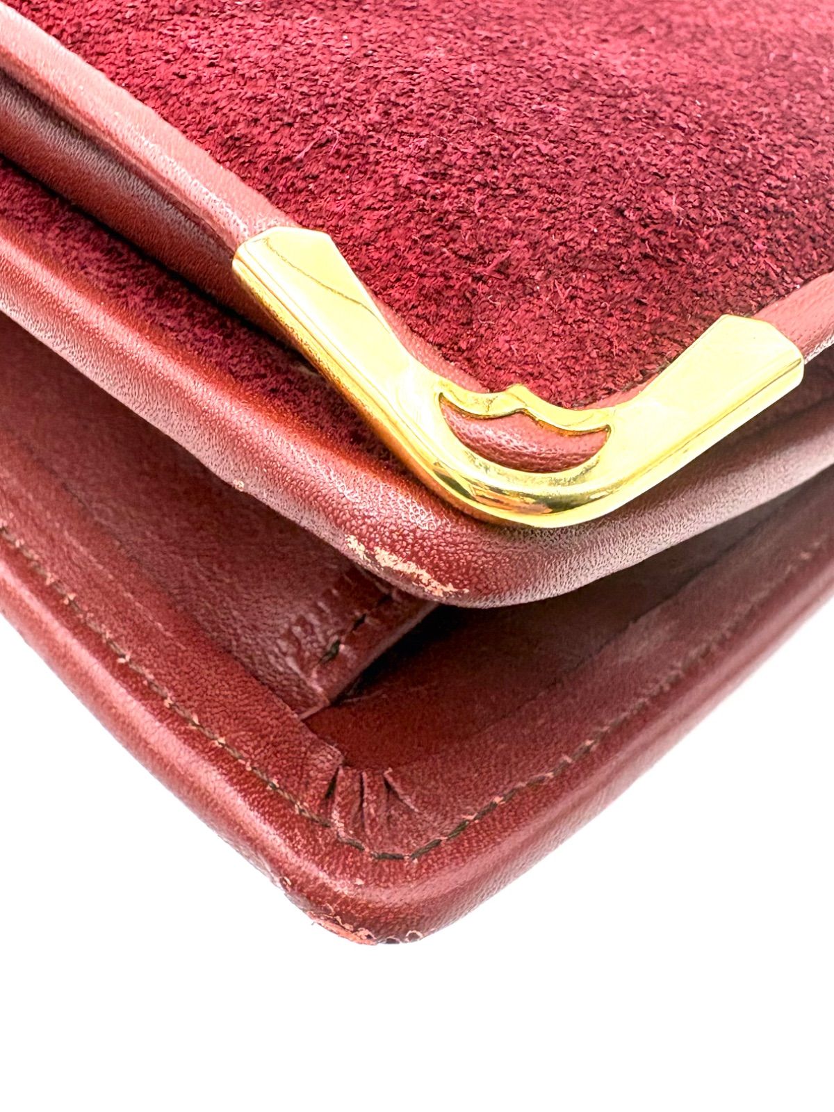 CARTIER カルティエ ボルドー スエード クラッチバッグ セカンドバッグ