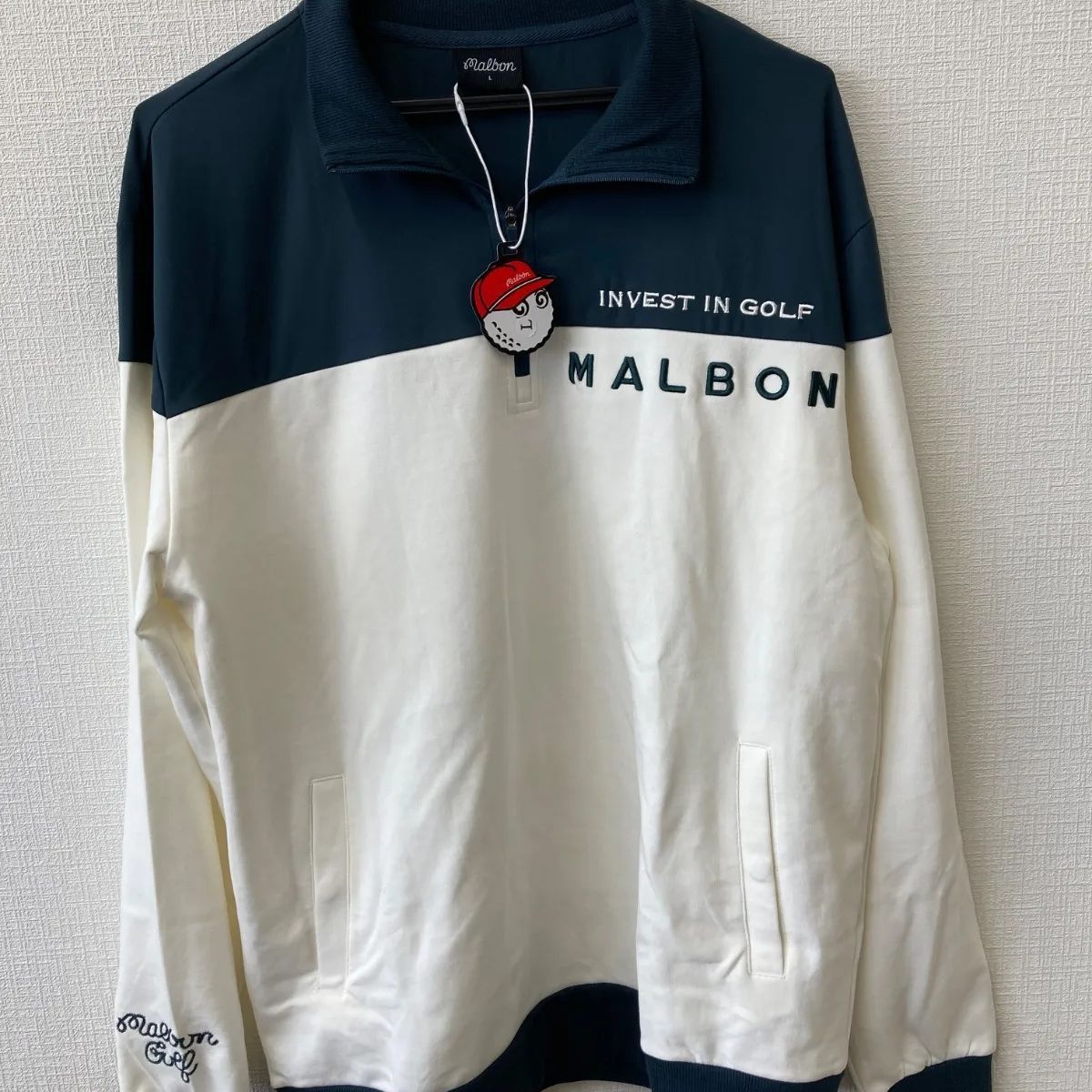 G2705　Malbon Golf　マルボンゴルフ　ハーフジップジャケット　Lsize