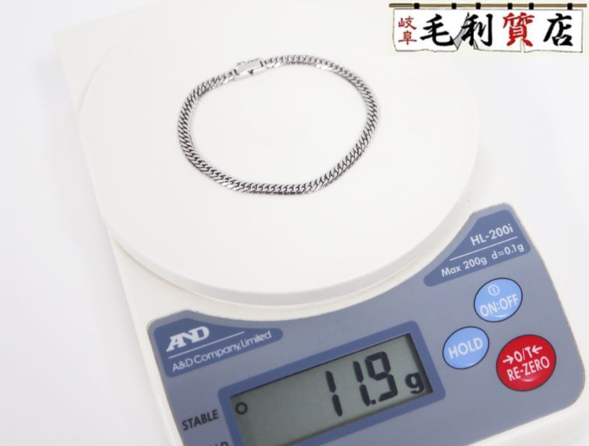 PT850 キヘイ 喜平 ブレスレット 6面ダブル 11.9g 6メンダブル 白金 プラチナ 850 PT【中古】 ジュエリー