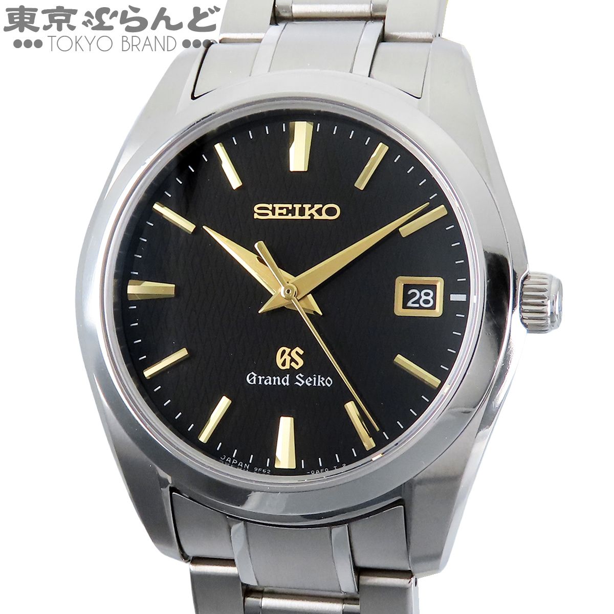 セイコー SEIKO グランドセイコー SBGX069 9F62-0AE0 ブラック チタン ヘリテージコレクション デイト 箱付 腕時計 メンズ クォーツ式 電池式 101858215