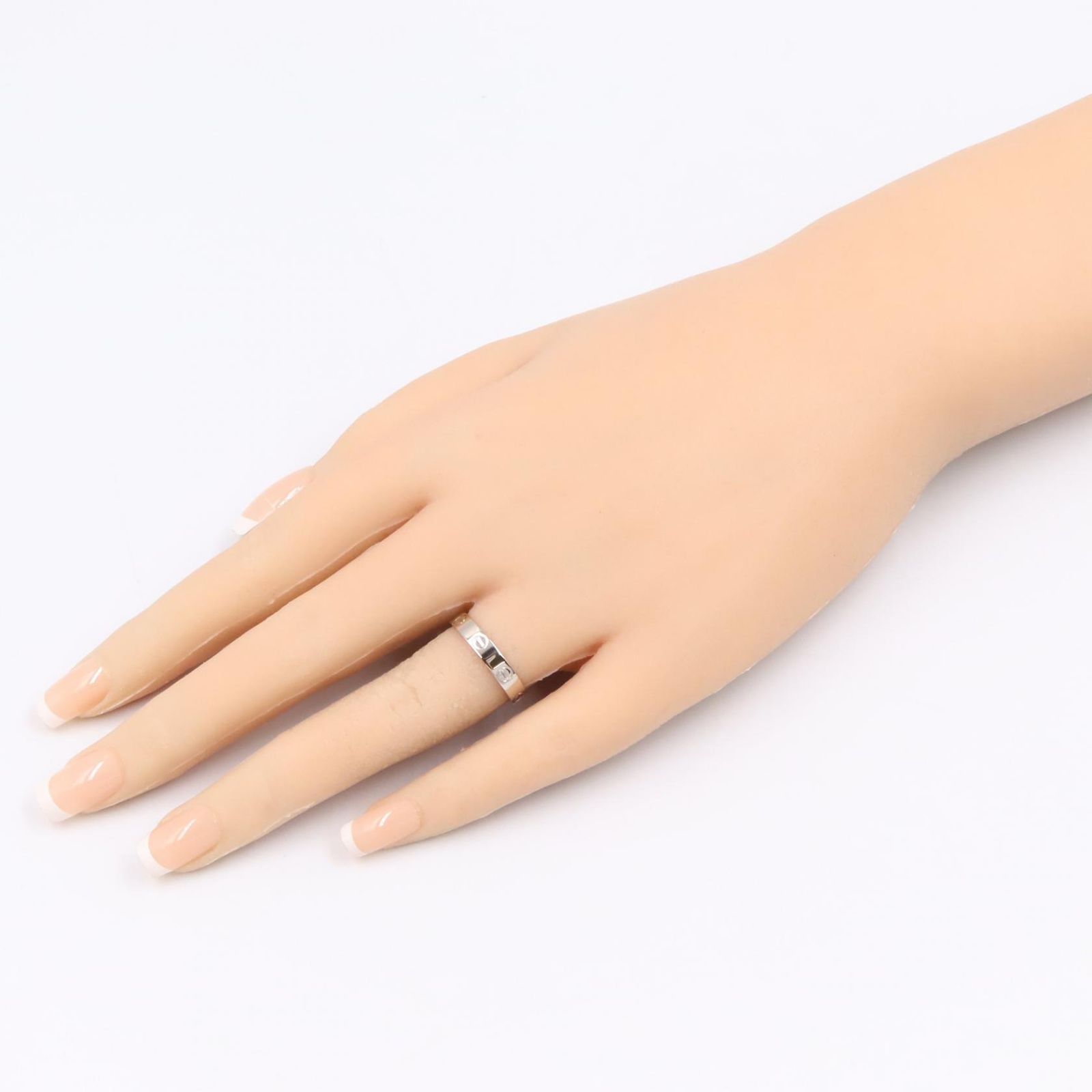 磨き済み□カルティエ リング 49 ミニラブ K18WG Cartier Cartier