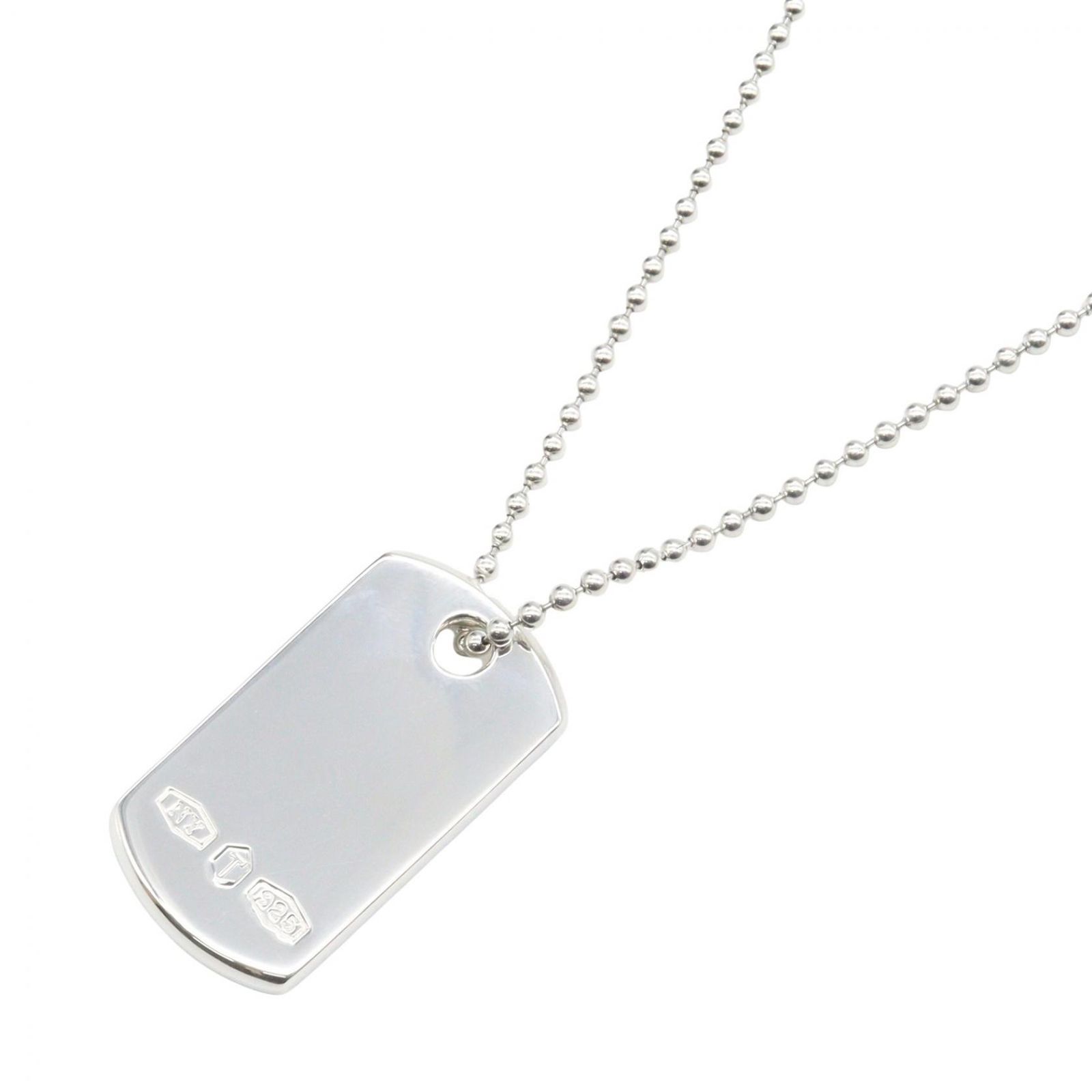 ティファニー TIFFANY＆CO ネックレス メイカーズ I.D.タグ ペンダント ネックレス 63448664 首回62cm シルバー925 メイカーズ I.D.タグ ペンダント ネックレス メンズ