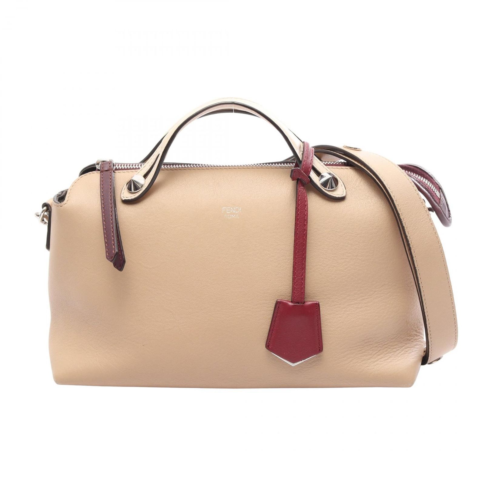 フェンディ FENDI ハンドバッグ BY THE WAY MEDIUM バイザウェイ ミディアム 2WAY ベージュ レザー バイザウェイ ミディアム レディース Used B