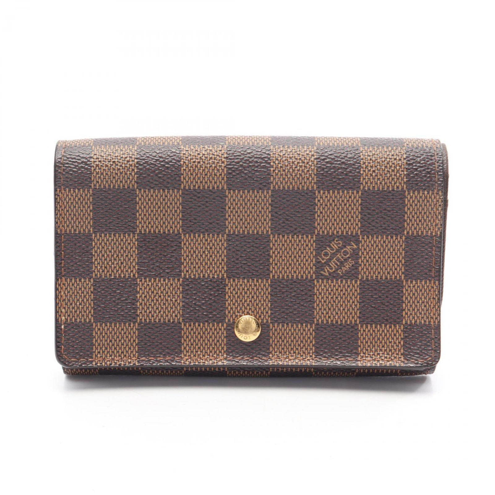 ルイ・ヴィトン LOUIS VUITTON 二つ折り財布 ポルト モネ ビエ トレゾール ダミエエベヌ N61730 レザー ポルトモネ・ビエ・トレゾール レディース Used B