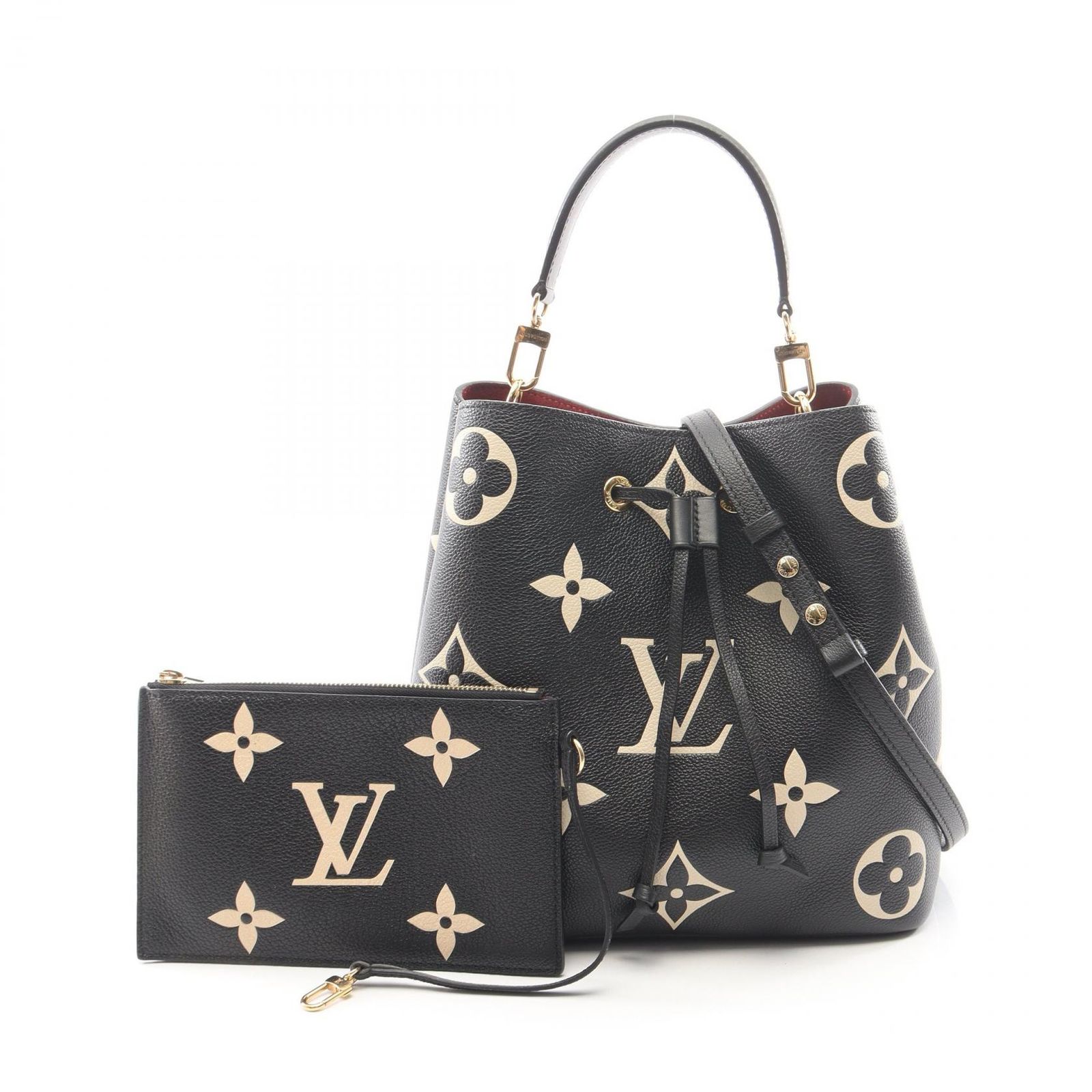 ルイ・ヴィトン LOUIS VUITTON ハンドバッグ ネオノエMM バイカラー 2WAY M45497 ブラック/ベージュ レザー ネオノエMM レディース Used A