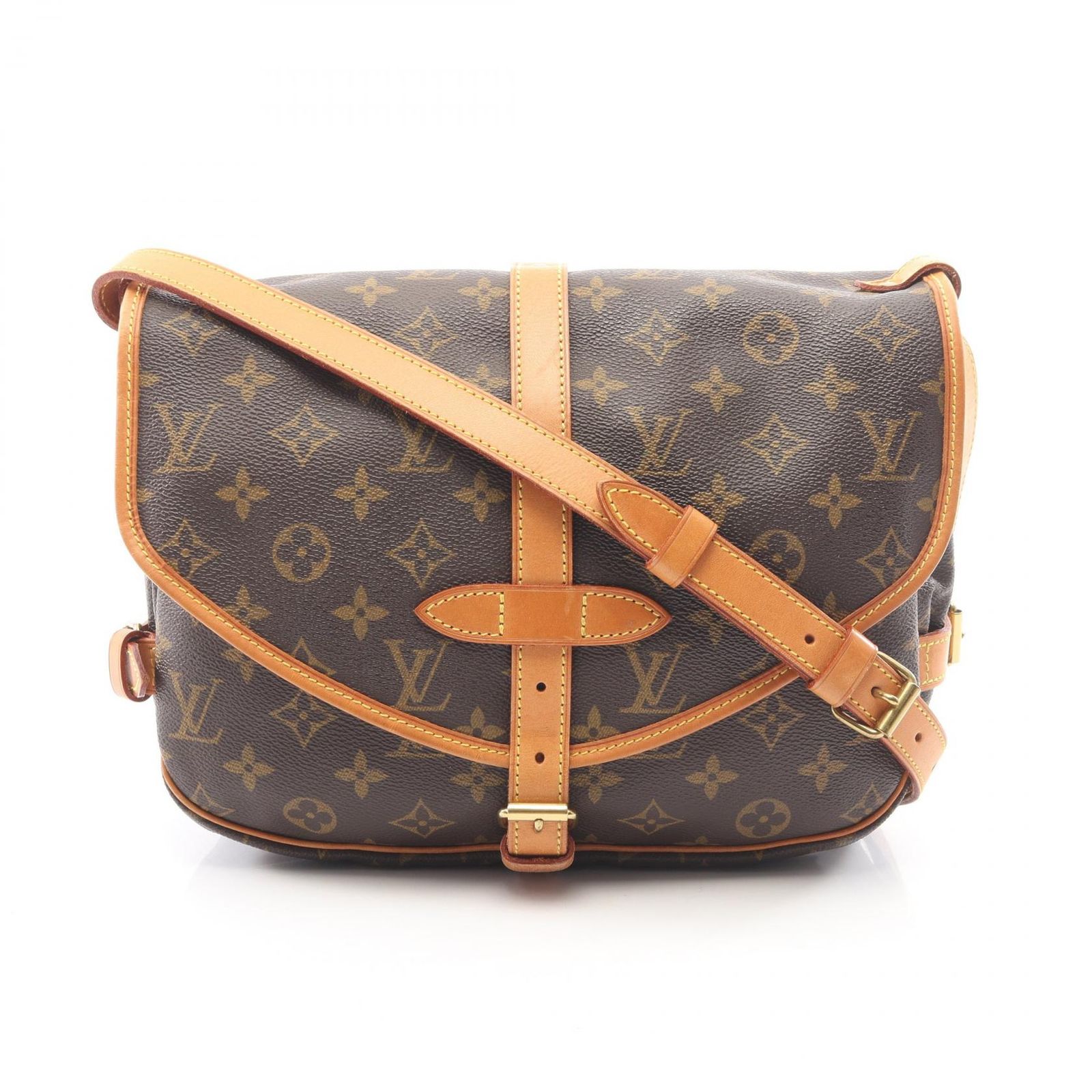 ルイ・ヴィトン LOUIS VUITTON ショルダーバッグ ソミュール30 M42256 PVCコーティングキャンバス レザー ソミュール30 レディース Used B 87,340円
