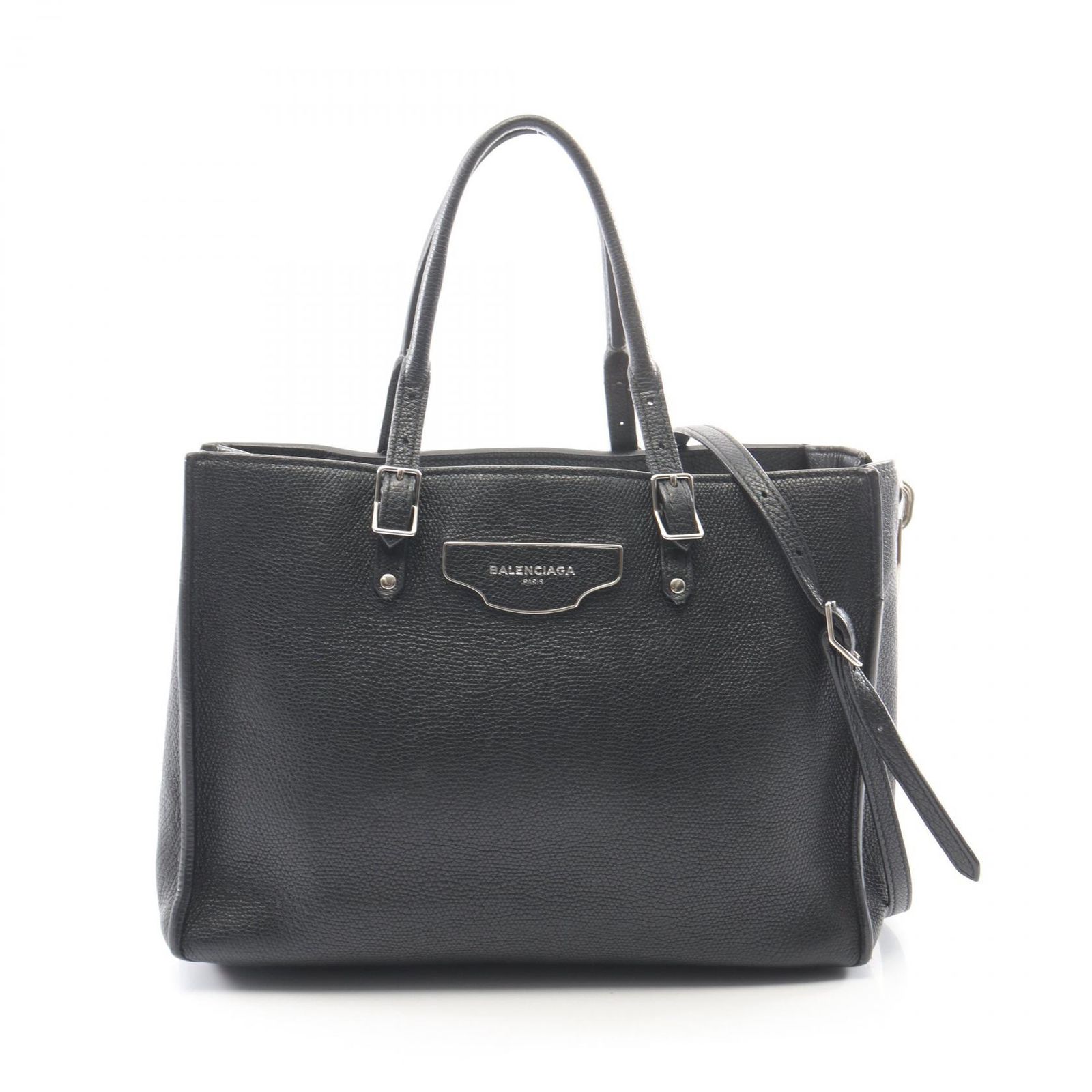 バレンシアガ BALENCIAGA ハンドバッグ ザ ペーパー ミニ 2WAY 399531 ブラック レザー ザ・ペーパー ミニ レディース Used B