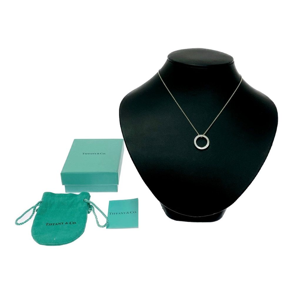 【中古】【箱付き】 TIFFANY&Co. ティファニー シルバー ナローリングネックレス 3.7g 925刻印 637081 ネックレス
