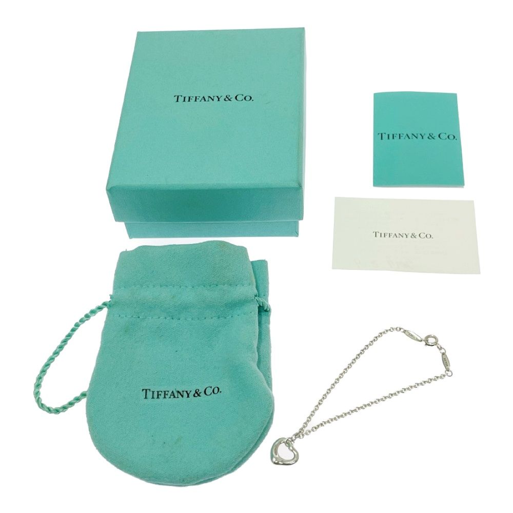 【中古】【箱付き】 TIFFANY&Co. ティファニー シルバー オープンハートブレスレット 2.3g 925刻印 566360 ブレスレット 12,750円
