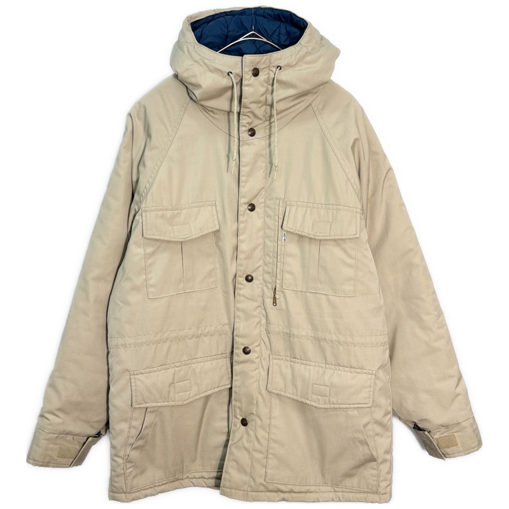70年代 USA製 Levi's リーバイス マウンテンパーカー ヴィンテージ アウトドア ベージュ(メンズ M)中古 古着 Y5721