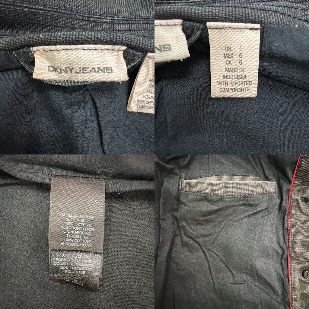 DKNY JEANS DKNYジーンズ コットンピケ ピーコート(メンズ L)中古 古着