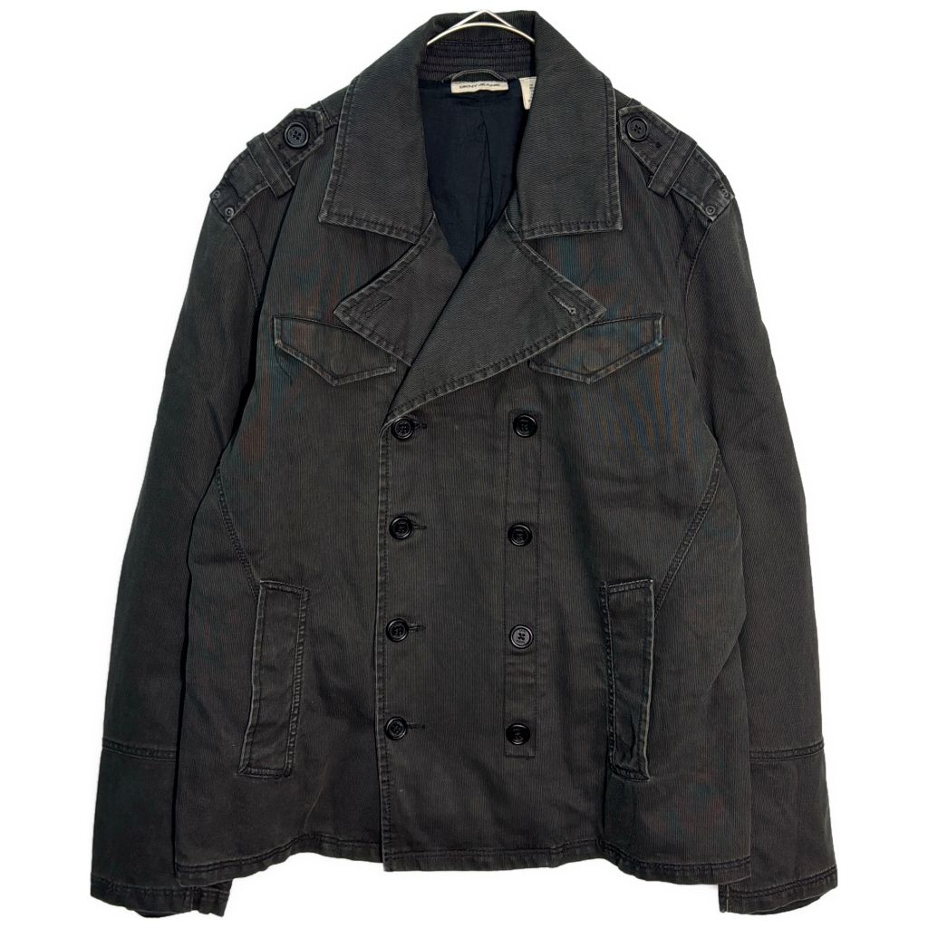 DKNY JEANS DKNYジーンズ コットンピケ ピーコート(メンズ L)中古 古着 Y5723 DKNY JEANS DKNYジーンズ コットンピケ ピーコート(メンズ L)中古 古着