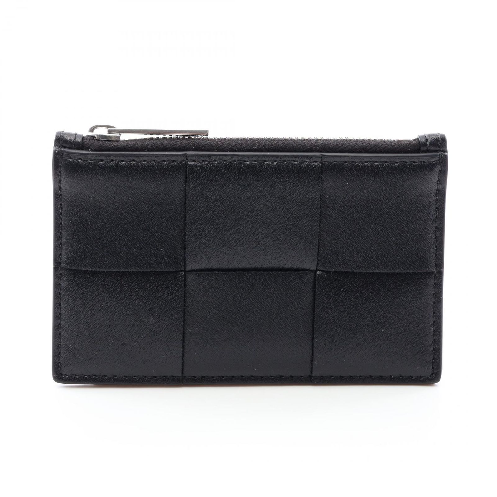 ボッテガヴェネタ BOTTEGA VENETA コインケース カセット カードケース ブラック レザー カセット カードケース レディース Used B