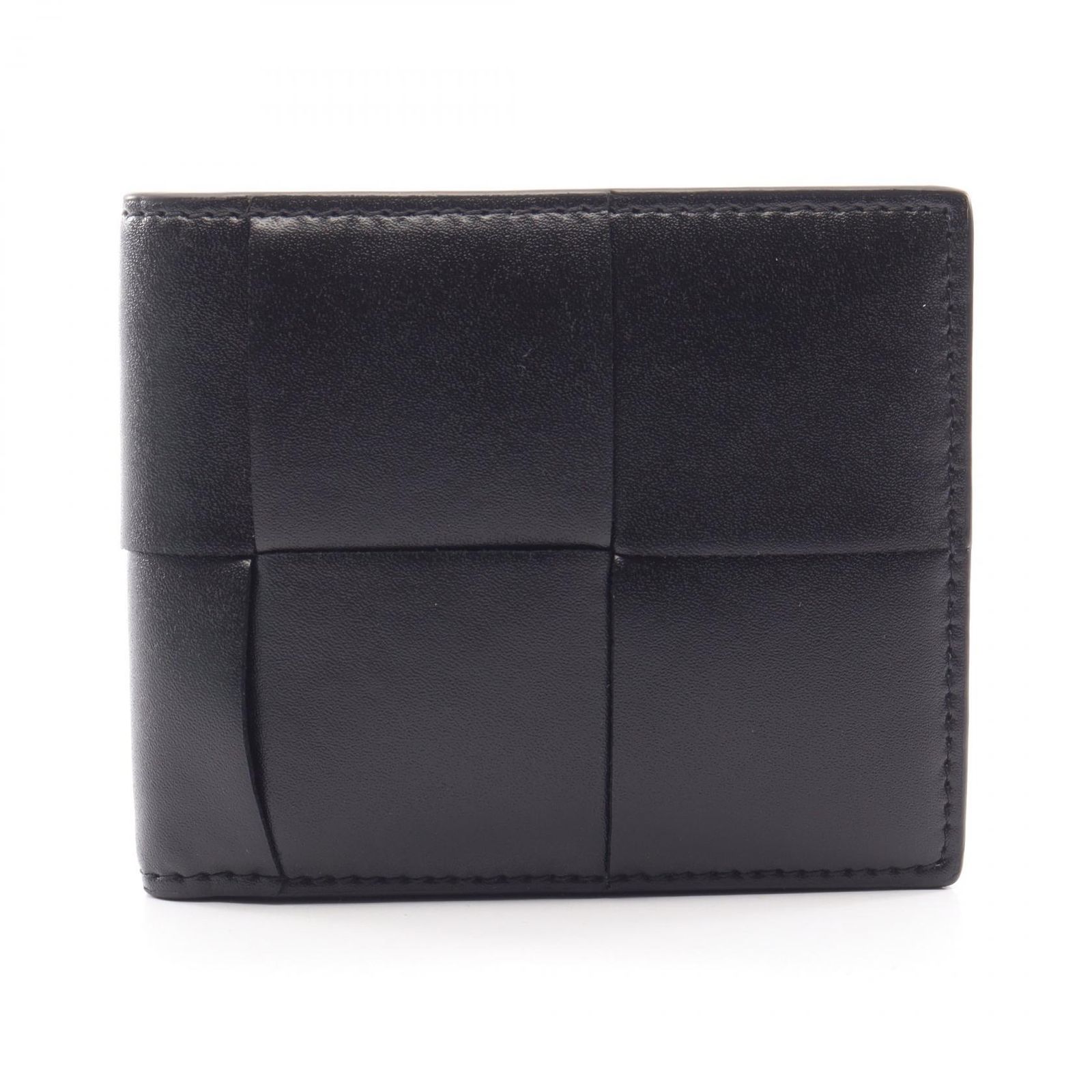 ボッテガヴェネタ BOTTEGA VENETA 札入れ カセット 743004 ブラック レザー カセット 二つ折財布 ユニセックス Used A