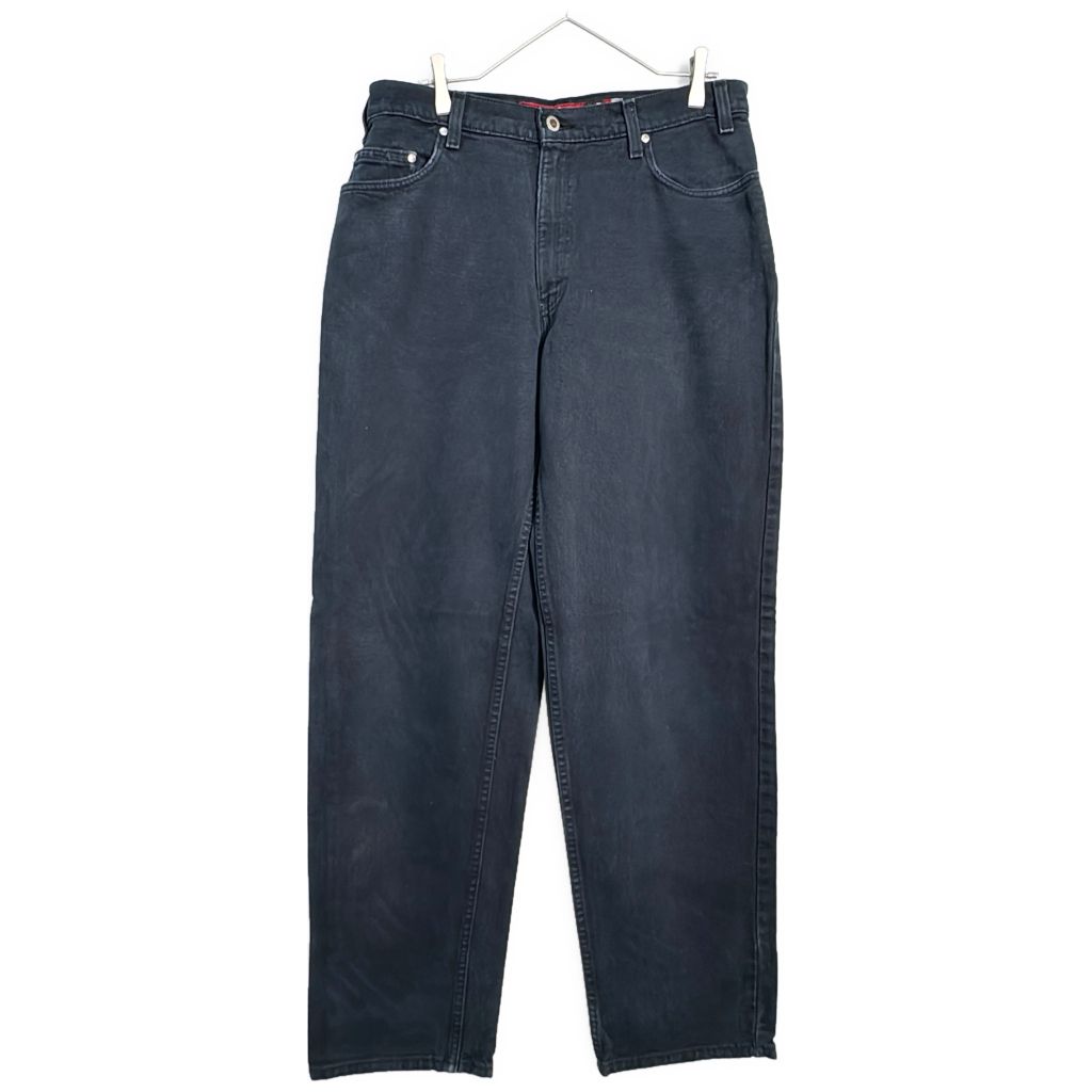 90年代 USA製 Levi\'s リーバイス SilverTab シルバータブ LOOSE デニムパンツ ブラック(メンズ W34 L32)中古 古着 Y5766