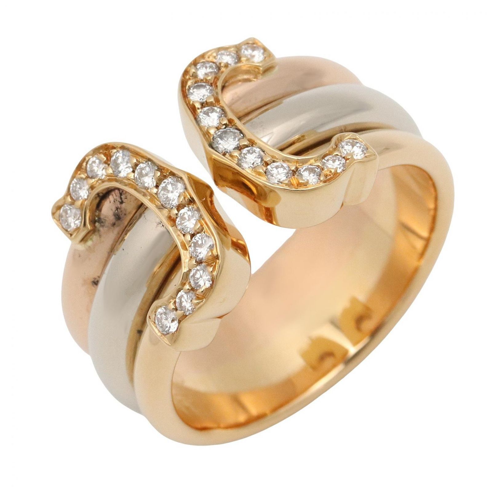 カルティエ CARTIER リング・指輪 2C ダイヤ リング K18（イエロー