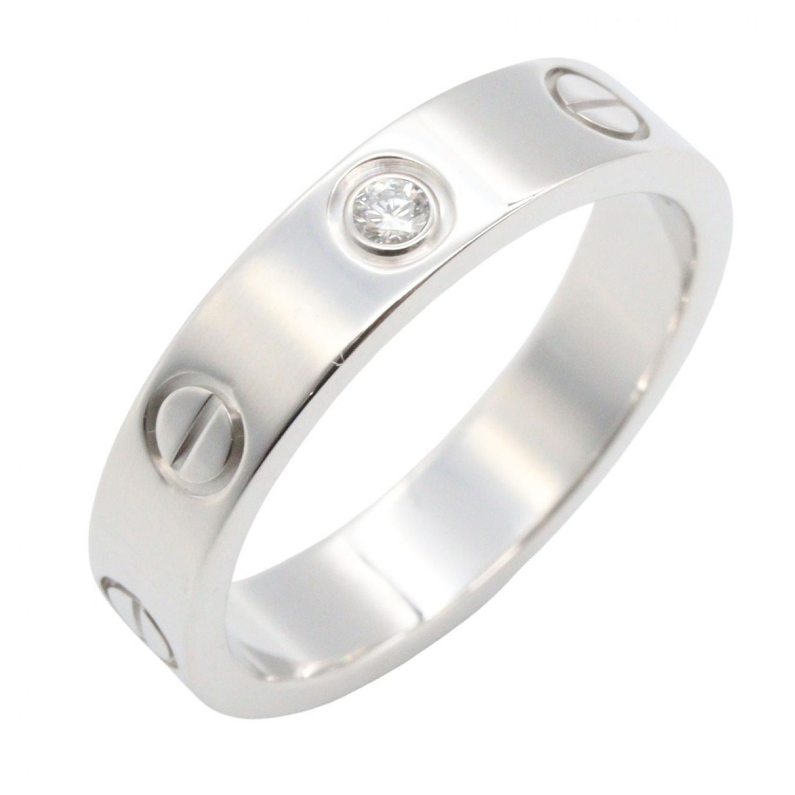 カルティエ CARTIER リング・指輪 ミニラブリング 1PD B4050500 K18WG（ホワイトゴールド） ダイヤモンド ミニラブリング 1PD レディース Used A