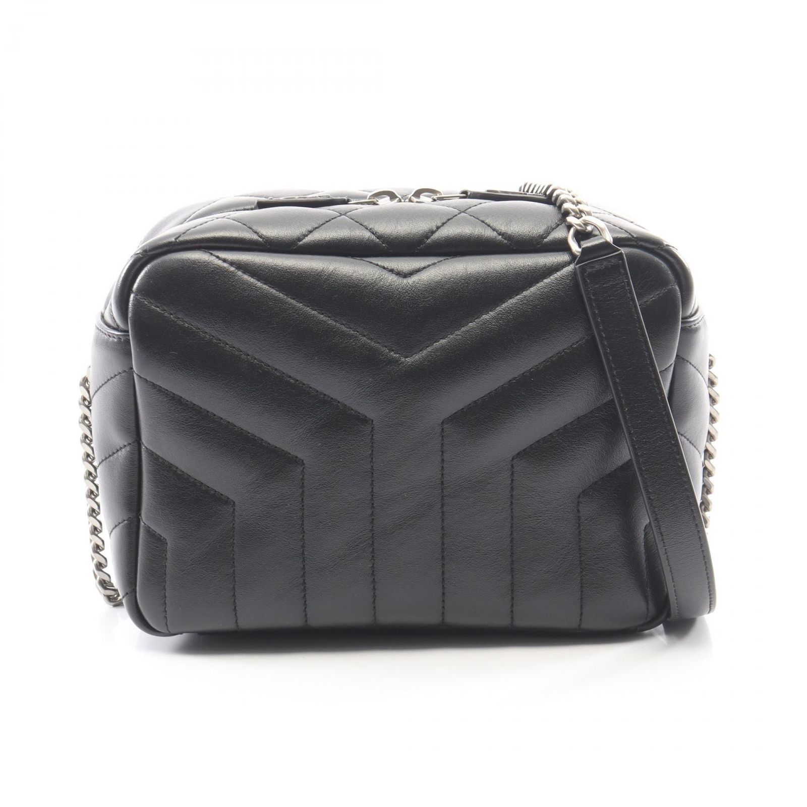 サンローランパリ SAINT LAURENT PARIS ショルダーバッグ ルル 574102 ブラック レザー ルル チェーンショルダー レディース Used A
