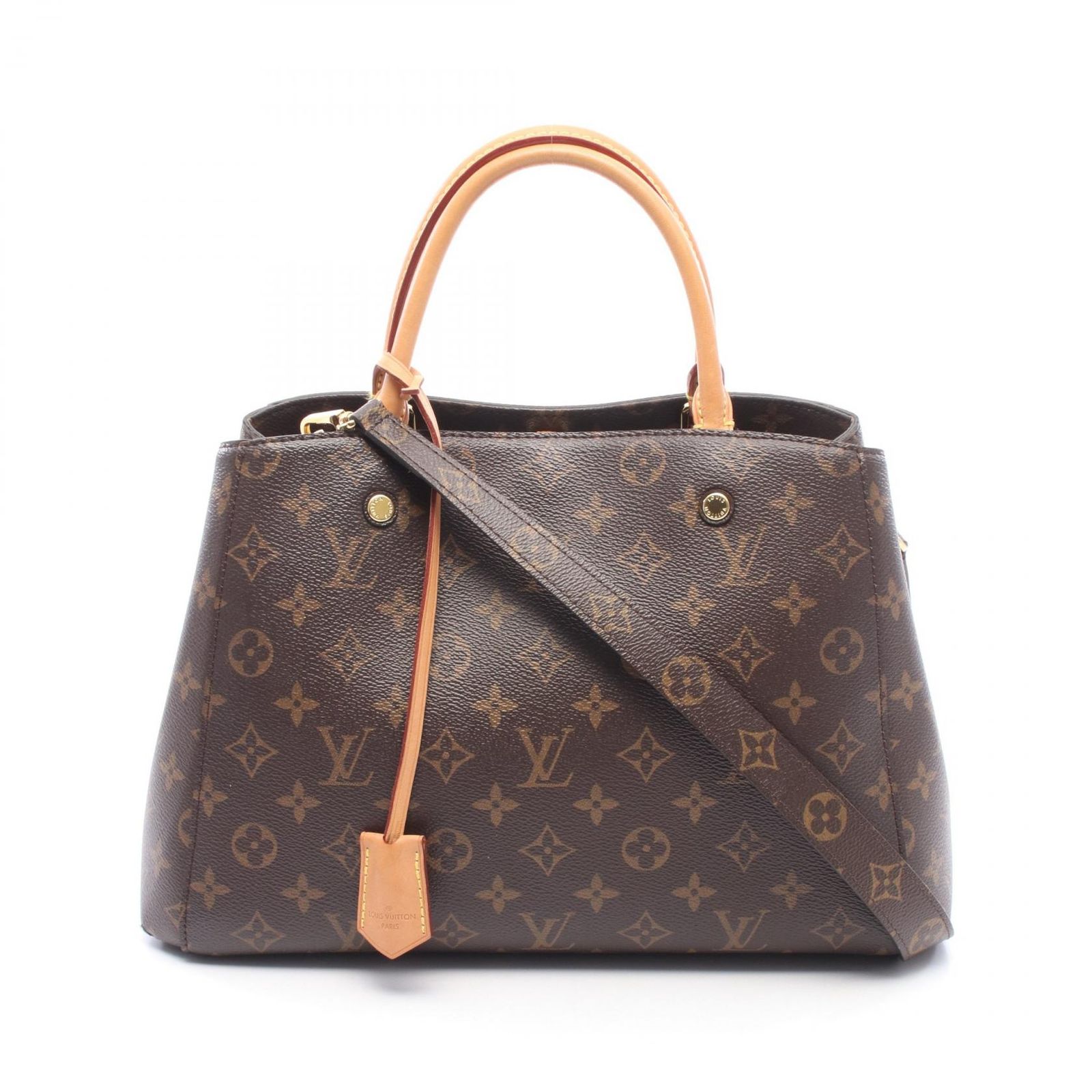 ルイ・ヴィトン LOUIS VUITTON ハンドバッグ モンテーニュMM モノグラム M41056 PVCコーティングキャンバス レザー モンテーニュMM レディース Used B
