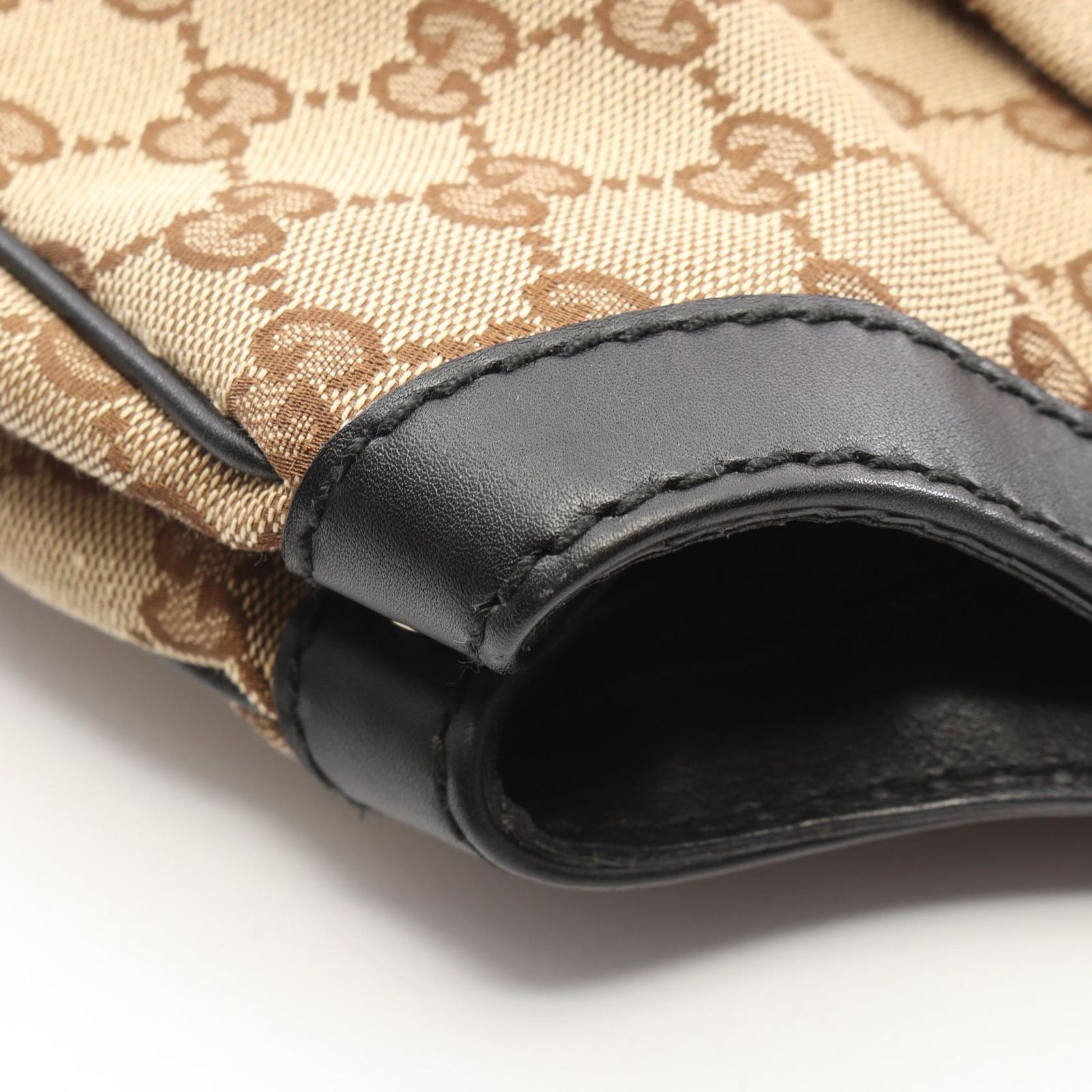 グッチ GUCCI ハンドバッグ スーキー GGキャンバス 211944 ベージュ/ブラック キャンバス レザー スーキー トートバッグ レディース Used A