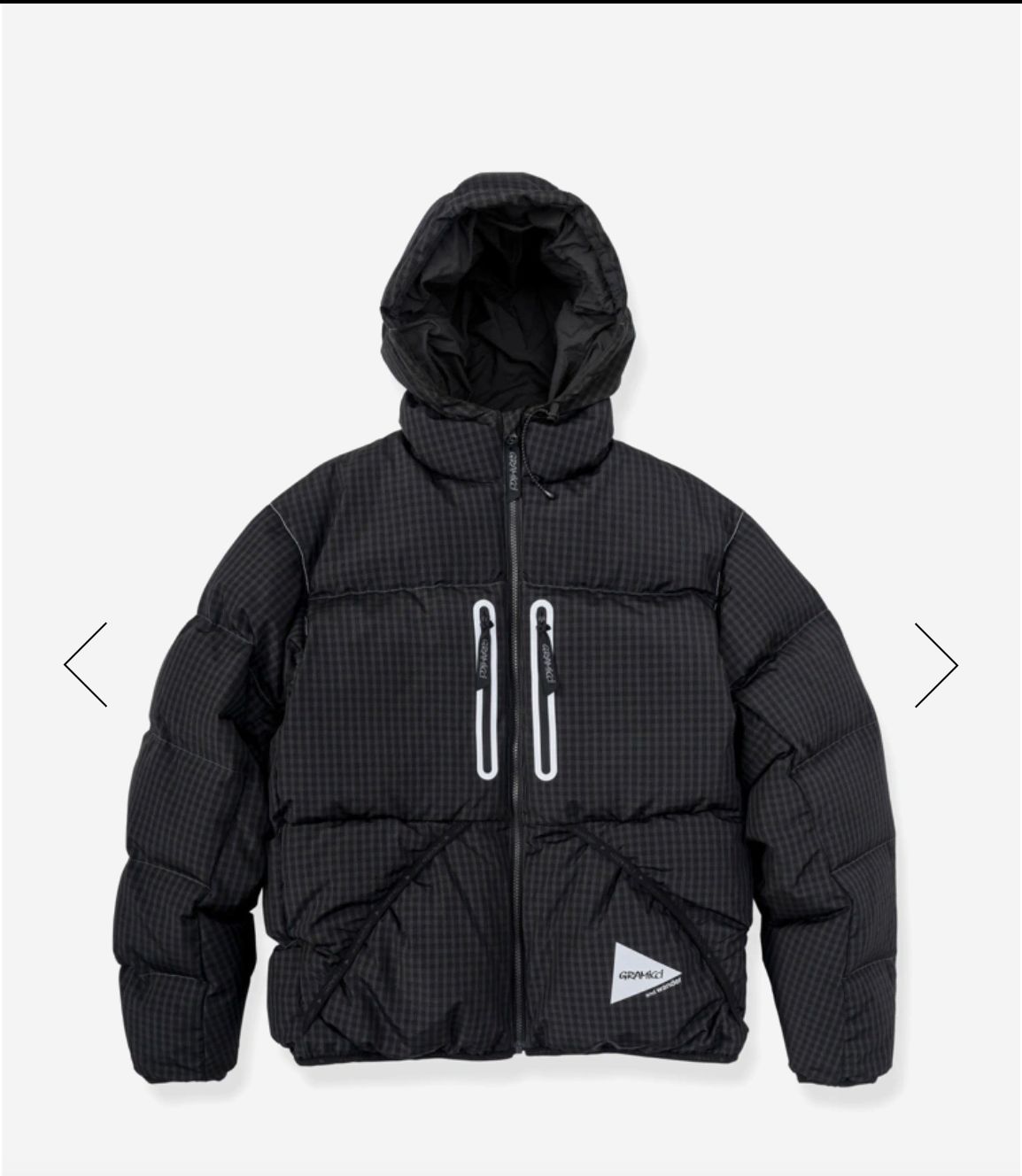 アンドワンダーxグラミチ ウール チェック ダウン (2XL)
