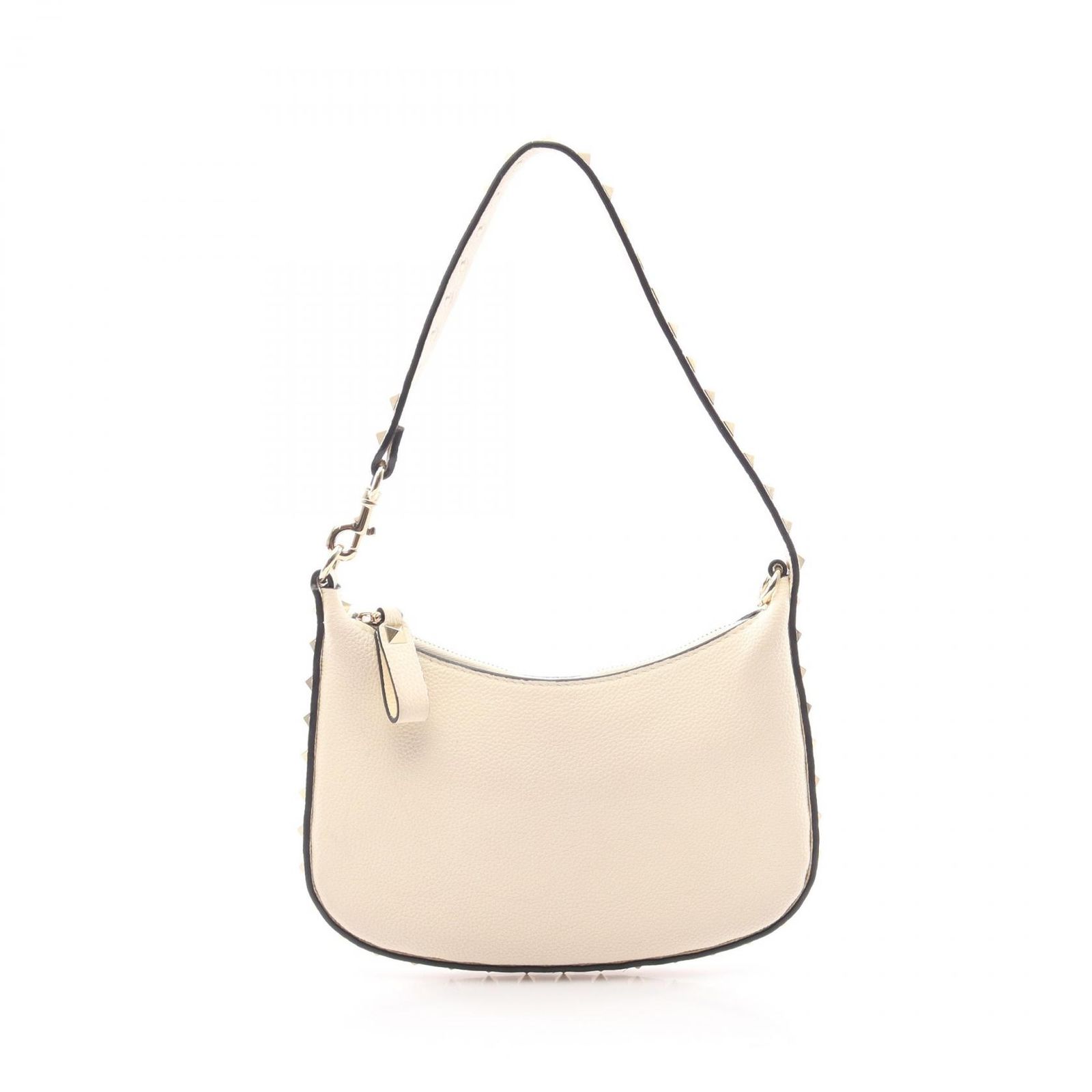ヴァレンティノ・ガラヴァーニ Valentino Garavani ハンドバッグ ロックスタッズ アイボリー レザー ロックスタッズ ハンドバッグ レディース Used A