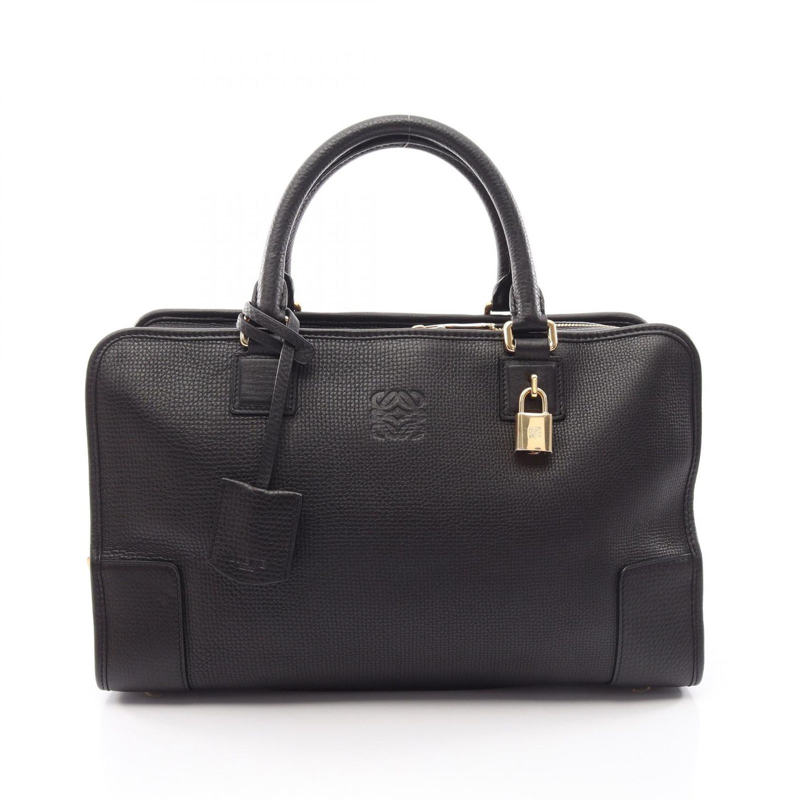 ロエベ LOEWE ハンドバッグ アマソナ36 ブラック レザー アマソナ36 レディース Used A