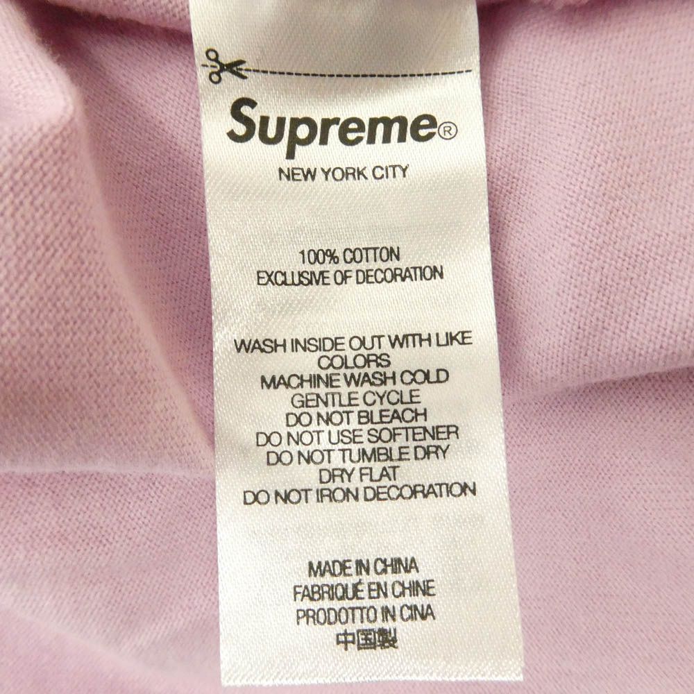 Supreme シュプリーム 22SS Beaded Logo S/S Top ビーデッド ロゴ ショートスリーブ Tシャツ 半袖カットソー Tee ピンク系 L【中古】 Supreme シュプリーム 22SS Beaded Logo S/S Top ビーデッド ロゴ